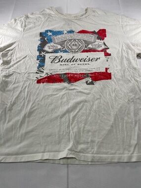 Budweiser King Of Beers American Flag Graphic T Shirt - Size 2X